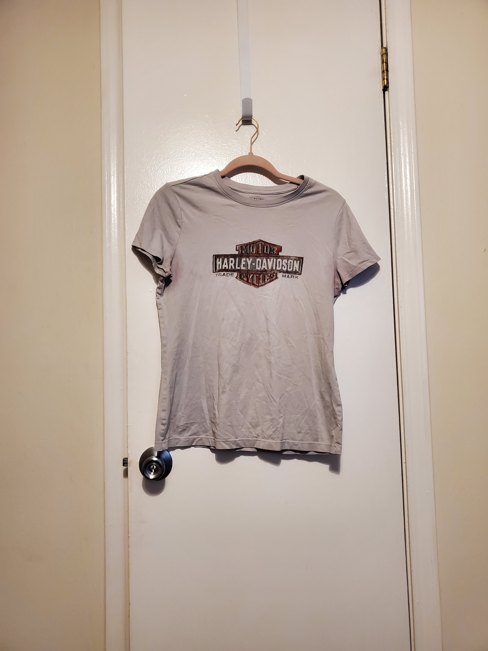 Harley‑Davidson Short Sleeve Logo Tee in Light Gray